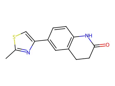 3,4-Dihydro-6-(2-methyl-4-thiazolyl)-2(1H)-quinolinone structure