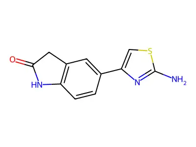 5-(2-Amino-4-thiazolyl)-1,3-dihydro-2H-indol-2-one structure