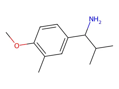 1-(4-Methoxy-3-methylphenyl)-2-methylpropan-1-amine structure