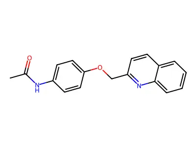 Acetamide, N-[4-(2-quinolinylmethoxy)phenyl]- structure