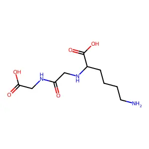 N-(1-carboxy-5-aminopentyl)glycylglycine structure