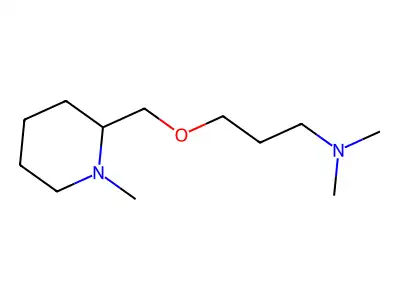 Piperidine, 2-((3-(dimethylamino)propoxy)methyl)-1-methyl- structure