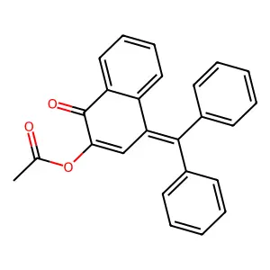 (4-Benzhydrylidene-1-oxonaphthalen-2-yl) acetate structure