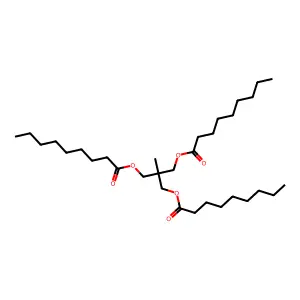 Nonanoic acid, 1,1'-(2-methyl-2-(((1-oxononyl)oxy)methyl)-1,3-propanediyl) ester structure