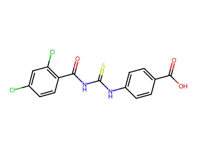 4-[(2,4-Dichlorobenzoyl)carbamothioylamino]benzoic acid structure