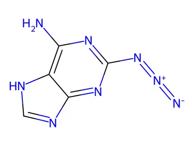 2-azido-7H-purin-6-amine structure