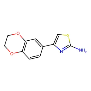 4-(2,3-Dihydro-1,4-benzodioxin-6-yl)-1,3-thiazol-2-amine structure