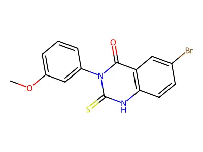 6-bromo-3-(3-methoxyphenyl)-2-thioxo-2,3-dihydroquinazolin-4(1H)-one structure