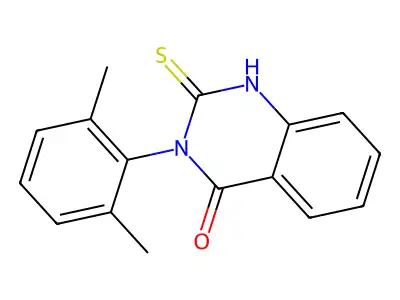 3-(2,6-Dimethylphenyl)-2-sulfanyl-3,4-dihydroquinazolin-4-one structure