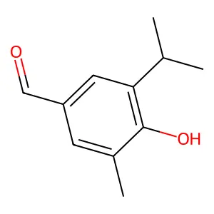 4-羟基-5-异丙基-3-甲基苯甲醛 structure