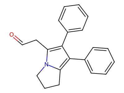 6,7-Diphenyl-2,3-dihydro-1H-pyrrolizin-5-yl-acetaldehyde structure