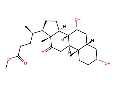 methyl 4-(3,7-dihydroxy-10,13-dimethyl-12-oxo-1,2,3,4,5,6,7,8,9,11,14,15,16,17-tetradecahydrocyclopenta[a]phenanthren-17-yl)pentanoate structure