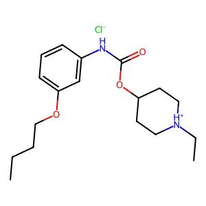 Carbanilic acid, m-butoxy-, 1-ethyl-4-piperidyl ester, hydrochloride structure