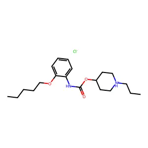 Carbanilic acid, o-(pentyloxy)-, 1-propyl-4-piperidyl ester, hydrochloride structure