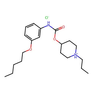 Carbanilic acid, m-(pentyloxy)-, 1-propyl-4-piperidyl ester, hydrochloride structure