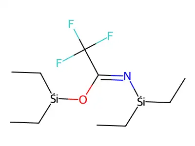(E)-(Diethylsilyl N-(diethylsilyl)-2,2,2-trifluoroethanimidate) structure