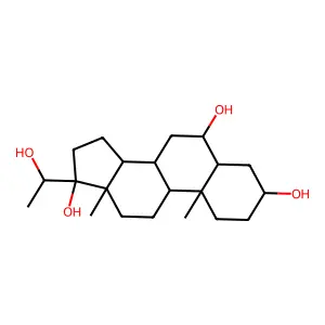 Pregnane-3,6,17,20-tetrol structure