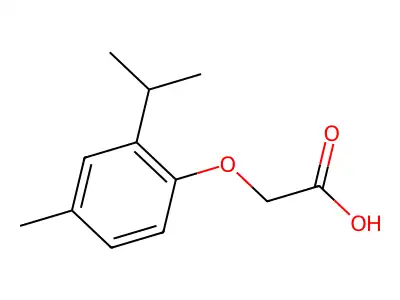 Acetic acid, [4-methyl-2-(1-methylethyl)phenoxy]- structure