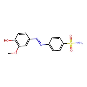 4-(4-Hydroxy-3-methoxy-phenylazo)-benzenesulfonamide structure