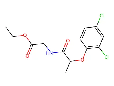 ethyl N-[2-(2,4-dichlorophenoxy)propanoyl]glycinate structure