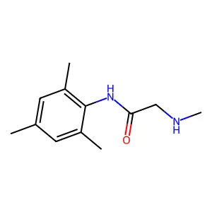 2-(methylamino)-N-(2,4,6-trimethylphenyl)acetamide structure