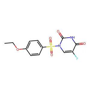 Uracil, N-((p-ethoxyphenyl)sulfonyl)-5-fluoro- structure