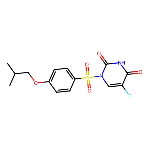 Uracil, 5-fluoro-N-((p-(2-methylpropoxy)phenyl)sulfonyl)- structure