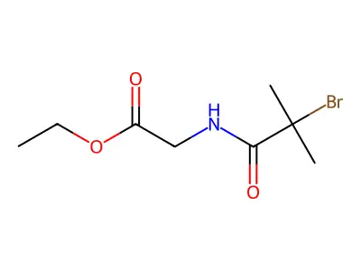 N-(2-Bromo-2-methyl-1-oxopropyl)glycine, ethyl ester structure