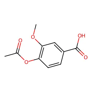 苯甲酸4-(乙酰氧基)-3-甲氧基 structure