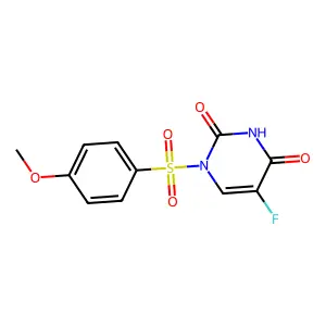 Uracil, 5-fluoro-N-((p-methoxyphenyl)sulfonyl)- structure