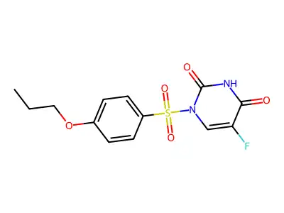 Uracil, 5-fluoro-N-((p-propoxyphenyl)sulfonyl)- structure