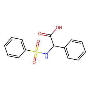 (S)-2-phenyl-2-(phenylsulfonamido)acetic acid structure