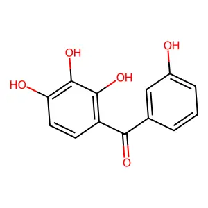 (3-Hydroxyphenyl)(2,3,4-trihydroxyphenyl)methanone structure