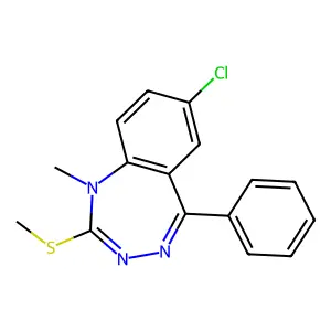 1H-1,3,4-Benzotriazepine, 7-chloro-1-methyl-2-(methylthio)-5-phenyl- structure