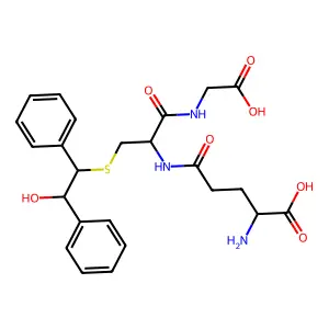 1,2-diphenyl-1-(S-glutathionyl)-2-hydroxyethane structure
