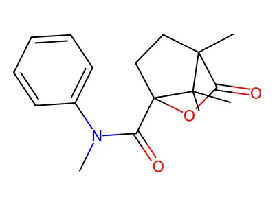 N,4,7,7-tetramethyl-3-oxo-N-phenyl-2-oxabicyclo[2.2.1]heptane-1-carboxamide structure