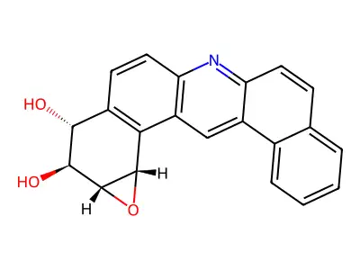 syn-Dibenz(a,j)acridine-3,4-diol-1,2-epoxide structure