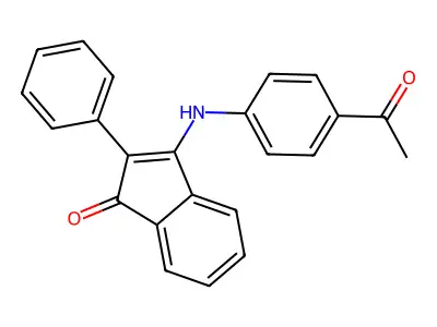 3-(4-acetylanilino)-2-phenyl-1H-inden-1-one structure