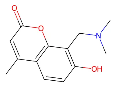 8-[(dimethylamino)methyl]-7-hydroxy-4-methyl-2H-chromen-2-one structure