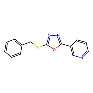 3-(5-Benzylsulfanyl-[1,3,4]oxadiazol-2-yl)-pyridine structure