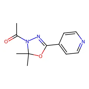 1-(2,2-Dimethyl-5-pyridin-4-yl-1,3,4-oxadiazol-3-yl)ethanone structure