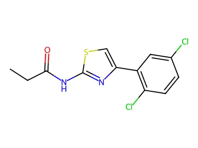 N-[4-(2,5-dichlorophenyl)-1,3-thiazol-2-yl]propanamide structure