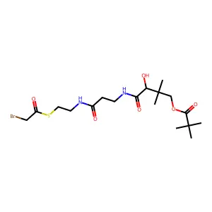 bromoacetyl-S-pantetheine 11-pivalate structure
