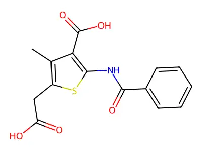 2-Thiopheneacetic acid, 5-benzamido-4-carboxy-3-methyl- structure