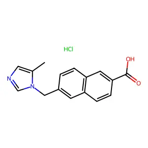 6-(5-Methylimidazol-1-yl)methyl-2-naphthoic acid hydrochloride structure