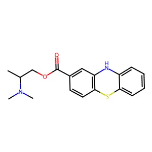 2-(dimethylamino)propyl 10H-phenothiazine-2-carboxylate structure
