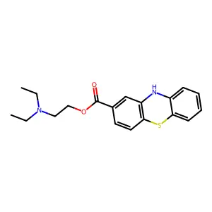 2-(diethylamino)ethyl 10H-phenothiazine-2-carboxylate structure