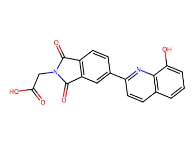 2H-Isoindole-2-acetic acid, 1,3-dihydro-5-(8-hydroxy-2-quinolinyl)-1,3-dioxo- structure