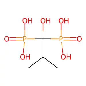 (1-Hydroxy-2-methyl-1-phosphonopropyl)phosphonic acid structure