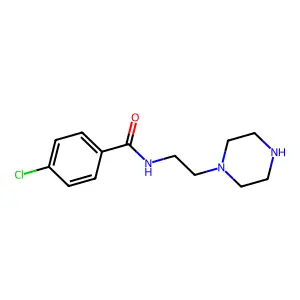 4-氯-N-[2-(1-哌嗪基)乙基]苯甲酰胺 structure